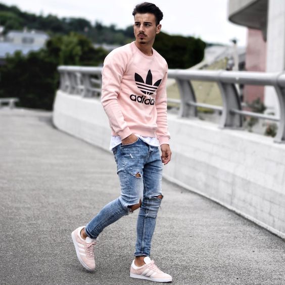 Calça masculina jeans hot sale destroyed